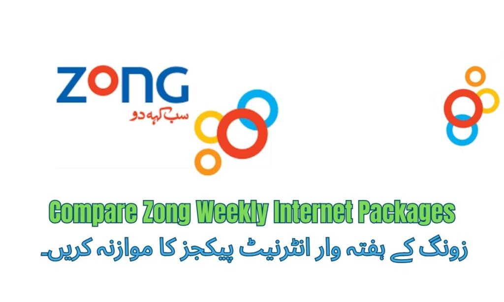 Compare Zong Weekly Internet Packages